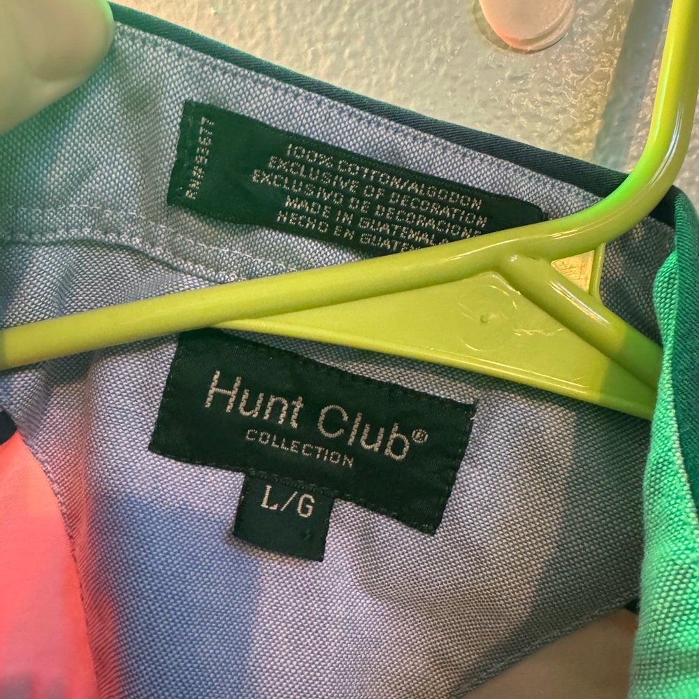 Hunt Club Multicolor Stripe Short-Sleeve Shirt with Navy Tag - Picture 3 of 5